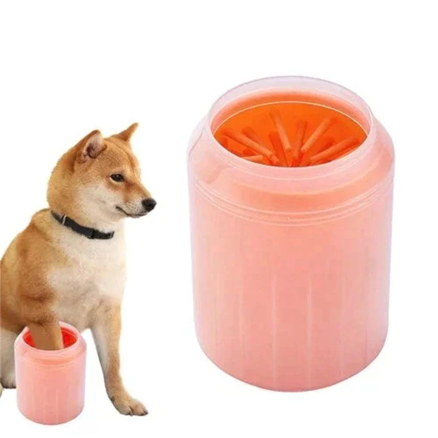 Pet Dog Foot Washer - Portable Paw Cleaner for Dogs Silicone Brush and Cup - Dog Paw Cleaner Cup, Dog Paw Cleaner, Washer, Pet Foot Cleaner for Small Medium Large Breed Dogs/Cats-Large