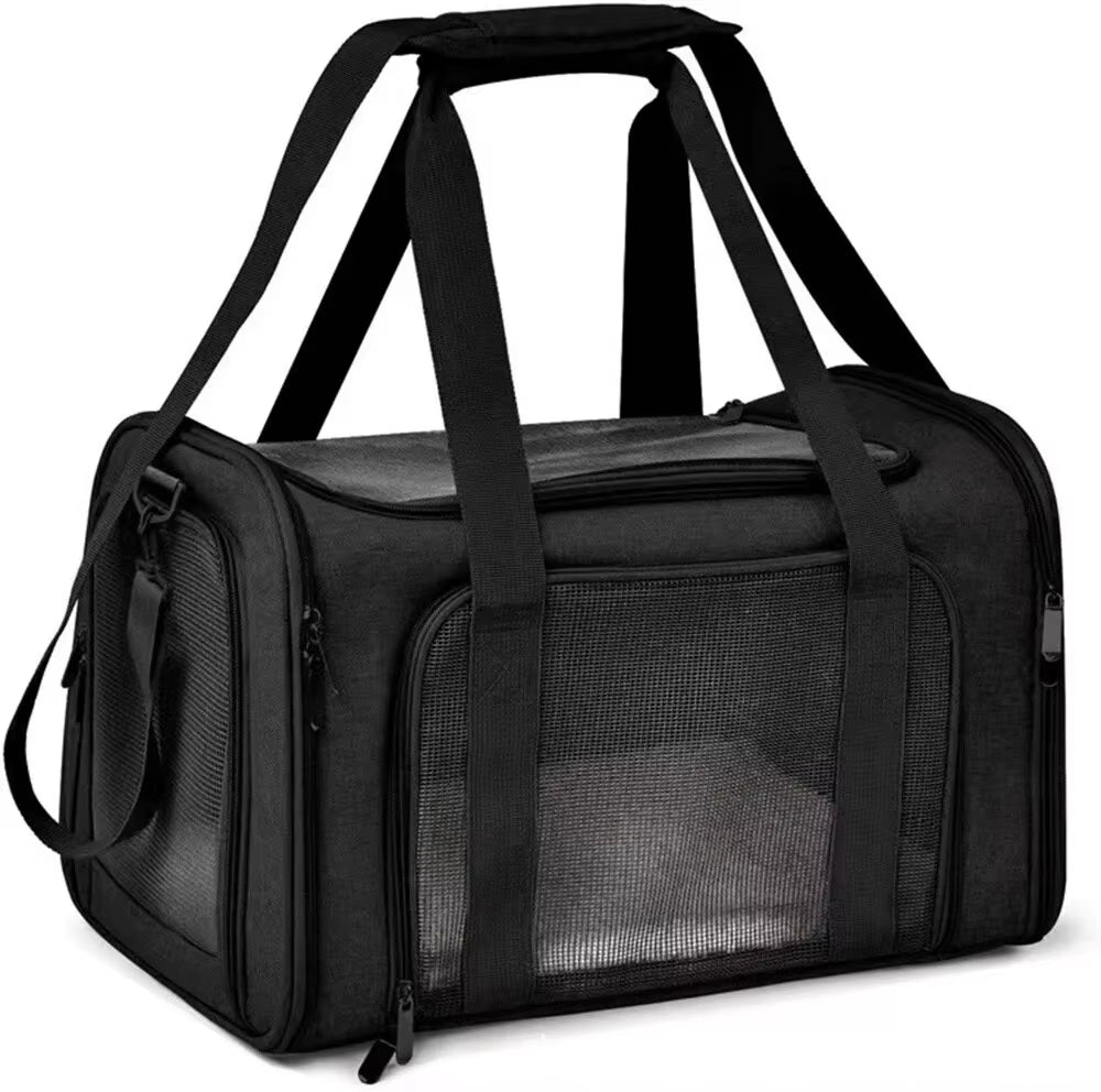 Dog Carrier Bag Soft Side Backpack Cat Pet Carriers Dog Travel Bags Airline Approved Transport for Small Dogs Cats Outgoing