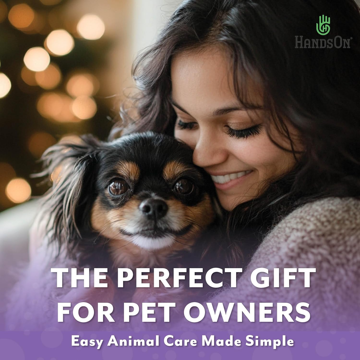 Handson Pet Grooming Gloves - #1 Ranked, Award Winning Daily Pet Hair Remover - Mitts for Gentle Deshedding, Bathing, and Massaging Cats, Dogs, Horses & Other Animals (Pack of 1 Pair)